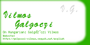 vilmos galgoczi business card